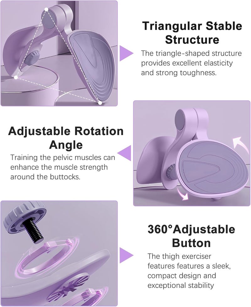TINRIEF Kegel Exerciser, Pelvic Floor Muscle Exercise Devices for Women, Inner Thigh Exerciser Leg Workout Equipment Thigh Trainer for Male Hip Trimmer Inner Thigh Toner Workout - Image 2
